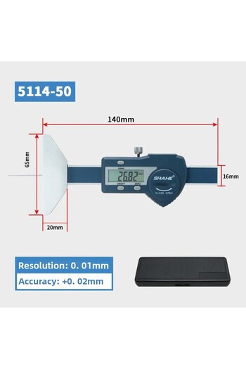 Choice1 0-50mm Shahe Depth Gauge Digital Car Tyre Tire Tread Depth Gauge Meter Measurer Tool Stainless Steel