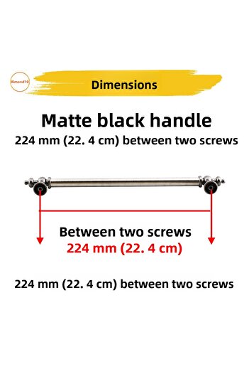 Badem10 Ottomane (224 mm) Mobilier din metal nichel antic antic Sertar de bucătărie Dulap dulap Mâner Mâner