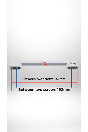 MKLAKS Bridge Plastic 192Mm Alb Mobilier Sertar Mâner Dulap - Design Durabil și Elegant