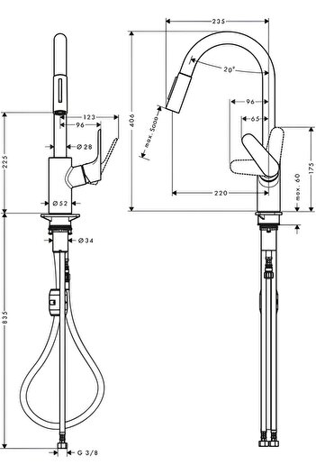 Hansgrohe Focus M41 Black Sink Faucet - 31815670
