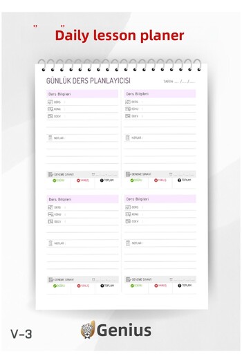 Dahiyen A5 Size Daily Class Planner
