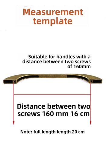 Badem10 Meriç 160 mm - 16 cm Antique Antique Yellow Metal Furniture Kitchen Drawer Cabinet Wardrobe Handle Handle