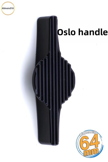 Badem10 Oslo Black Handle Knob 64 mm Drawer Kitchen Living Room Furniture Cabinet Cabinet Handle Handle Plastic Handle