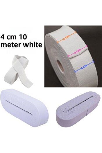 mrtbilisim 4 cm White Enli Flat Rubber 10 Meters Waist Leg Skirt Rubber Quality Skirt Rubber