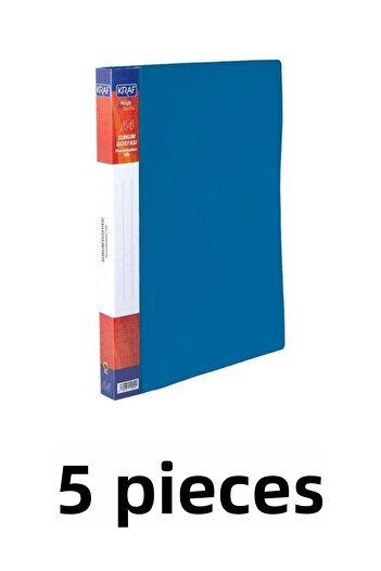 KRAF 5 Pieces of Kraf 80 Sheets Presentation File Blue