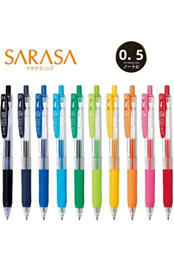 Zebra قلم جل ساراسا كليب عبوة 10 ألوان 0.5