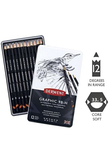 Derwent Graphic Graduated Pen Set - 9b-h