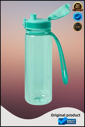 OverPazar 0.5 Liter Green Flask Automatic Opening Lid Flask Green Water Bottle