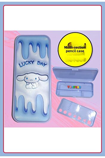 TOYFEST Suport pentru creion din plastic cu mai multe compartimente cu figurină Cinnamoroll