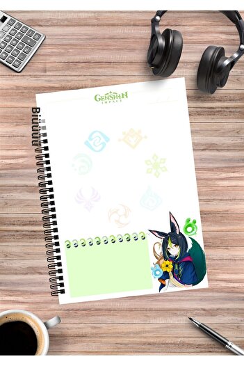 mertfigur Genshin Tighnari Anime Spiral Notebook A5 (50 Sheets)