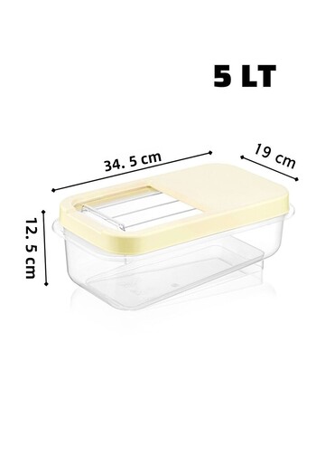 Nesto Home 3-Piece Multi-Purpose 5 Lt Food & Pulses Storage Container with Sliding Lid