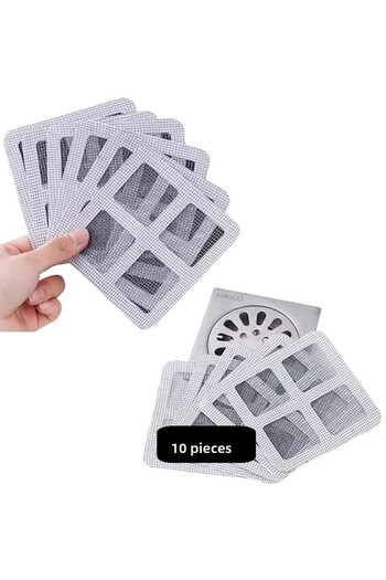SARFEX 10-piece Sink Strainer - Wire Drain and Hair Collector for Bathroom, Fly Screen and Repair Kit