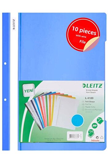 Leitz Light Blue Ring Binder Pack of 10