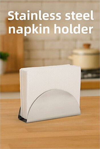 FİTHOME Stainless Steel Modern Napkin Holder