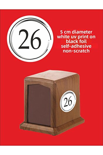 ENGINPRINT 1-100 Number Label UV Printing Anti-Scratch Water Fade Resistant