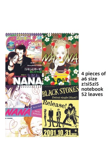 nihonwosekai Nana Anime A6 Size Notebook Set Unlined 52 Sheets