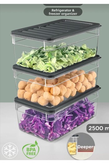 VZN Rectangular Diffuse Refrigerator Storage Container Microwave Container
