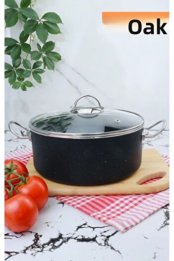 MEŞELER Black Inox Granite 28 Cm Deep Pot