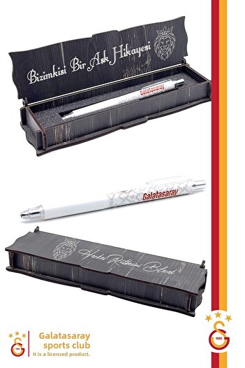 Galatasaray PremiUm Versatil Tip Licensed Pen - 0.7 Gift Wooden Box