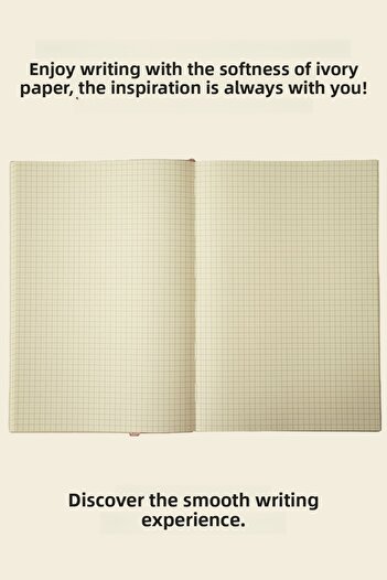 Victoria's Journals Softtons Notebook with Flexible Cover - Cream 128 Yp. Checkered