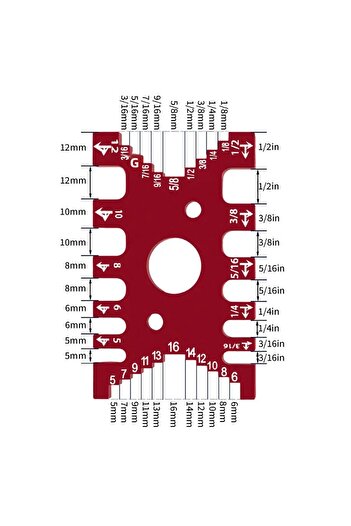 BGA Carpenter Ruler - Router Bit Guide for Swallow Tail, Jig Depth, Gauge Tenon Cutter