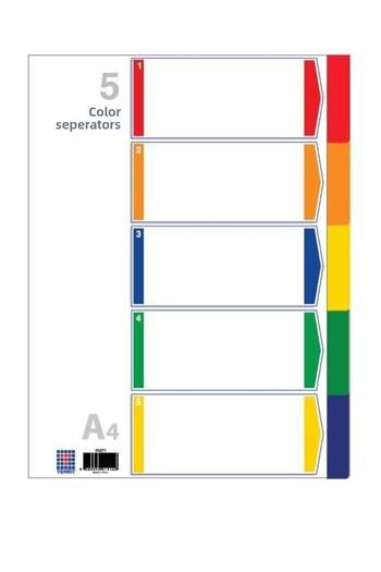 Temat Separator A4 5 Color (10 Bags)