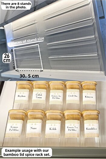color house 2 Pieces Spice Organizer Stand Organizer - 30.5*13cm Z305