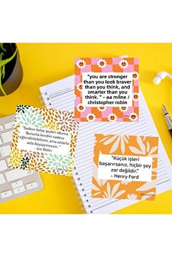 Fatofotofan Minimalist 3-Piece Motivation Card - for Study