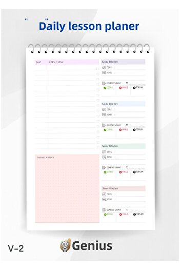 Dahiyen A5 Size Daily Class Planner