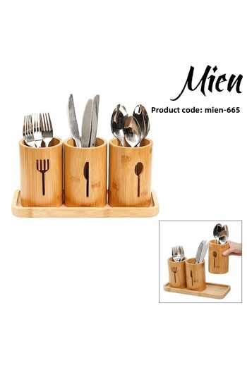 MİEN Mien 3-Piece Bamboo Spoon Set - Comfortable Cut