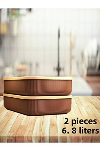 Bayev 2 Pieces 6.8 Liter Purple Storage Container Crisper Food Storage Toy Box