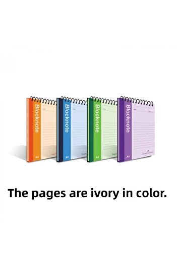 Faber Castell A4 Size Unlined Live Blocknote - Pastel Metallic Colors, 4 Pcs, 80 Yp