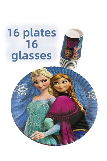 partyrüyası Σετ γενεθλίων με θέμα Frozen Elsa Frozen για 16 άτομα