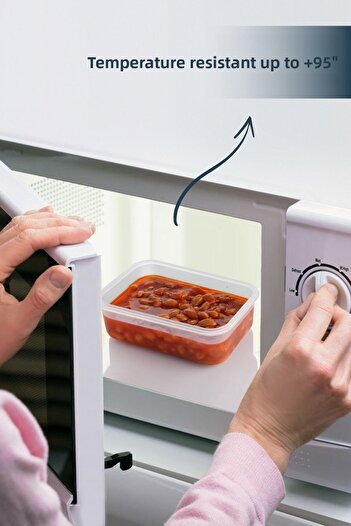 Nandy Home Set of 4 Vacuum Lid Storage Containers Can Be Used in Microwave and Freezer 1900ml