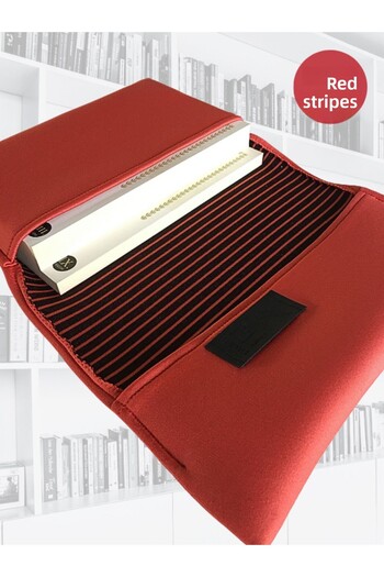 Mi Fama Red Striped Flexible Book Sleeve