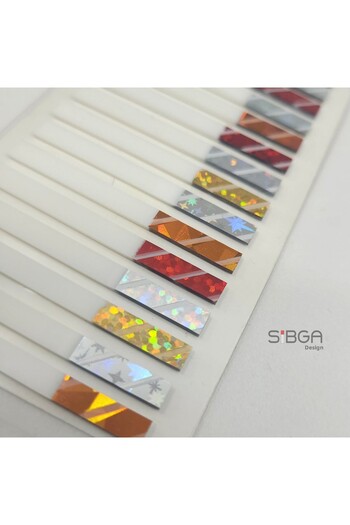 sibga tasarım Transparent Color Glitter Thin Stripe Postit - 225 Sheets Bookmark Sticker