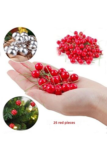 whitetech New Year's Mini Wire Berry, 25 Pcs