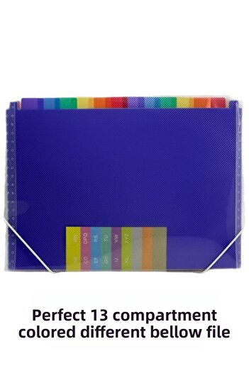 PERFECT 13 SECTIONS COLORED SPLITTER BELLOW FILE