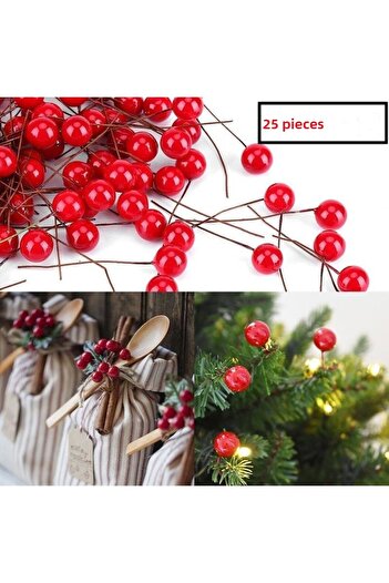 whitetech New Year's Mini Wire Berry, 25 Pcs