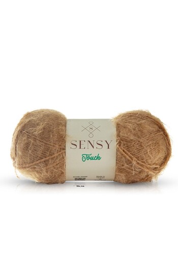 SENSY Touch Hand Knitting Yarn Μπλούζα Ζακέτα Πουλόβερ Σχοινί Γούνα Εμφάνιση Σχοινί Φουλάρι Μπερέ Λούτρινο Παιχνίδι Σχοινί Μπεζ