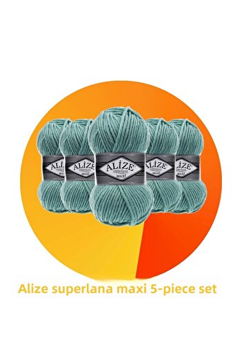 Alize Süperlana Maxi Σετ 5 Παχύ Πλεκτό Σχοινί 463 Μέντα