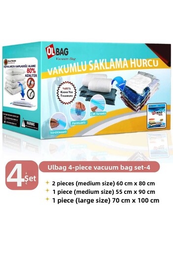 ÜLBAG Set of 4 Vacuum Bags (2L+1M+1Xl Vacuum Bag, Vacuum Bag