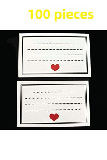 cabuk baskı Note Card 100 Pieces 8x5cm 350gr Coated