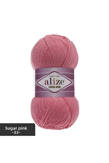 Alize Cotton Gold Amigurumi Thread 100 Gr Hand Knitting Thread Color Code-sugar Pink-33- Punch Thread Cotton+acrylic