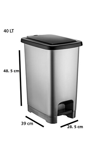Şen Yayla Slim Pedal Trash Can 40 Lt