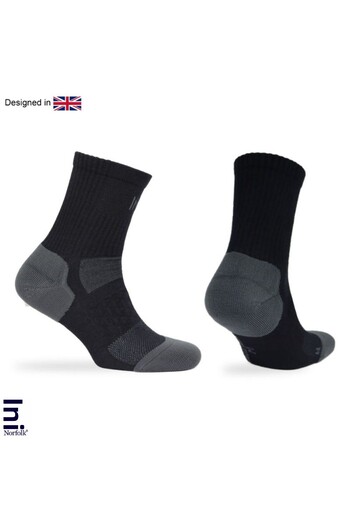 NORFOLK Ibex Padded Outdoor Hiking Socks Black 1 Pair