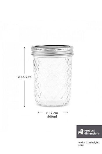 Karaca X Refika Neckless Diamond Pattern Jar 500 ml
