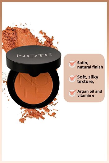 NOTE 03 Coral Luminous Silk Compact Blusher Powder Blush
