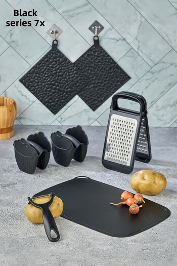 vipgross 7 Pieces Practical Kitchen Set Black - Black Kitchen Tools Dowry Set Practical Kitchen Tool Utensils