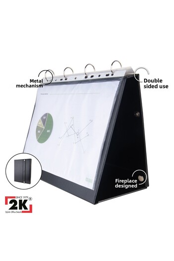 2K Presantation Horizontal Triangle Paperwork Folder 4 Rings 250 Sheets Capacity 24X32,3 cm